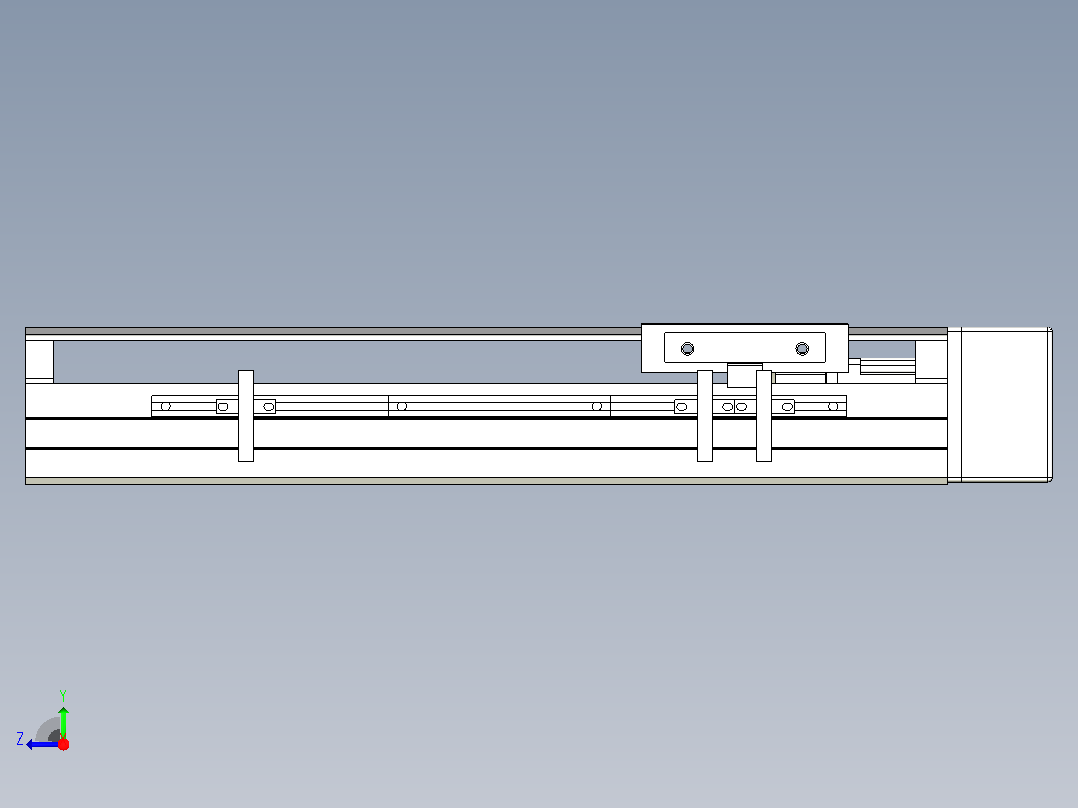 MTH12标准螺杆滑台[MTH12-L#-200-BL-P10-C3]右视图