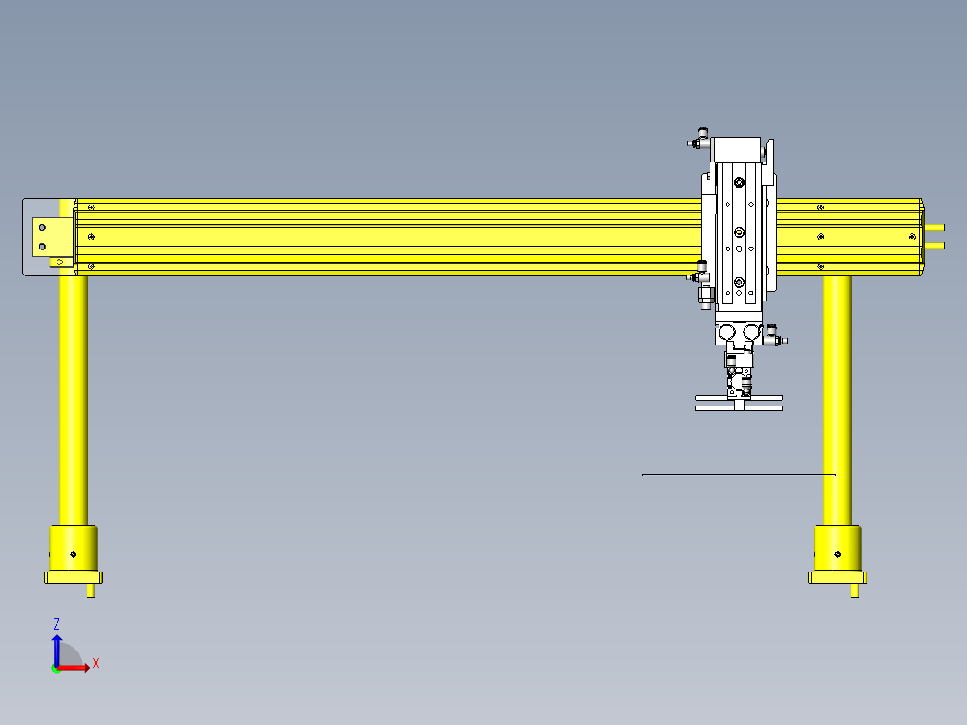 托盘移载组件前视图