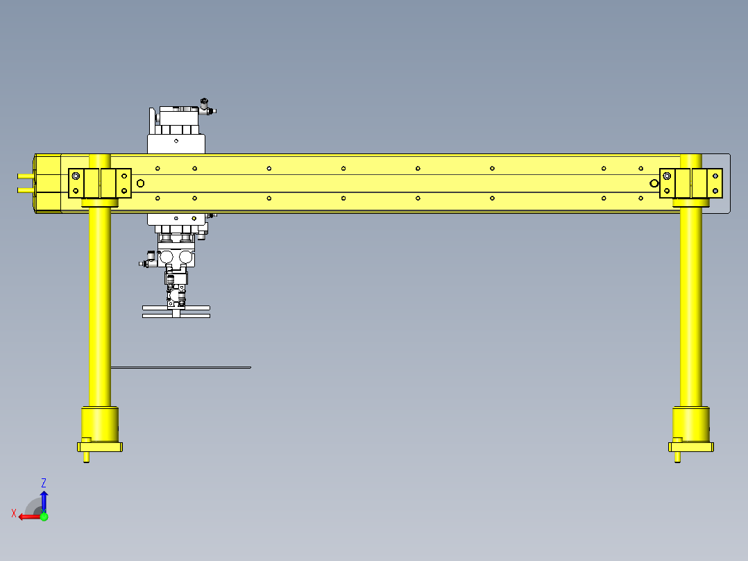 托盘移载组件后视图
