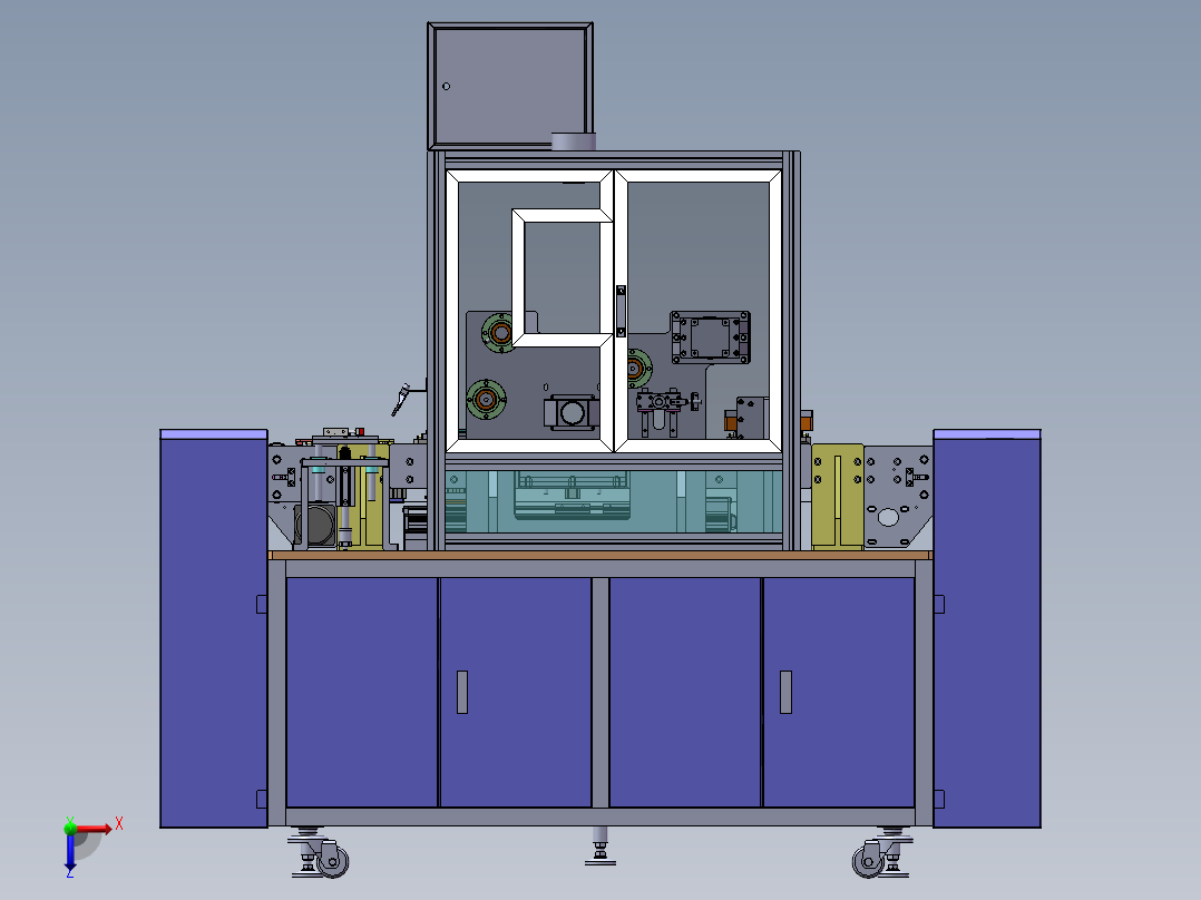 自动化手机贴膜机sw14俯视图