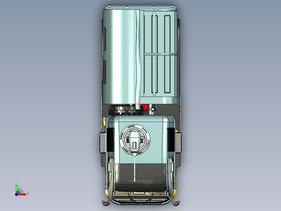 Chromatic ii军卡玩具模型3D图纸 x_t igs stp格式前视图