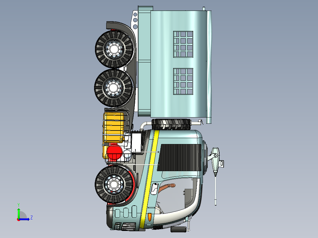 Chromatic ii军卡玩具模型3D图纸 x_t igs stp格式左视图