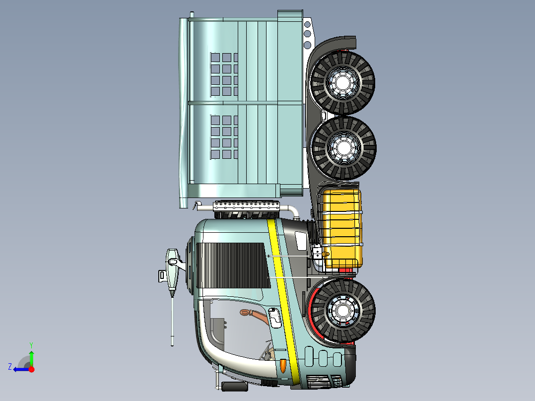 Chromatic ii军卡玩具模型3D图纸 x_t igs stp格式右视图