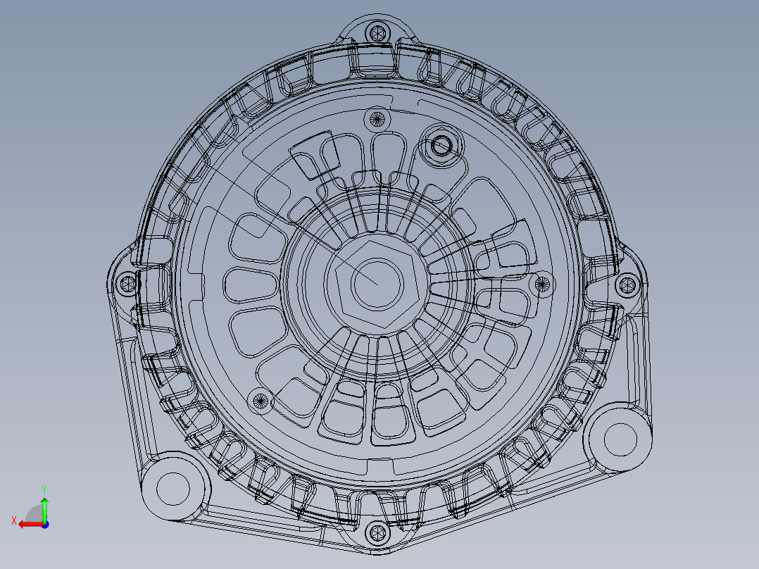 交流发电机后视图