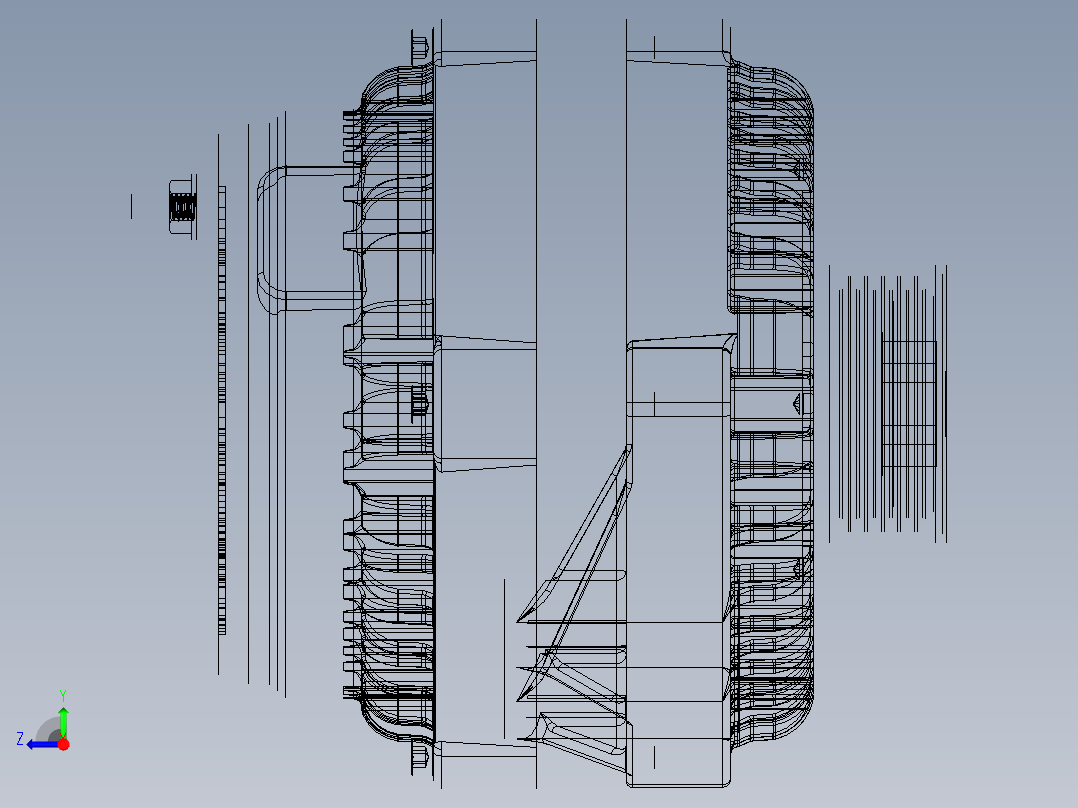 交流发电机右视图
