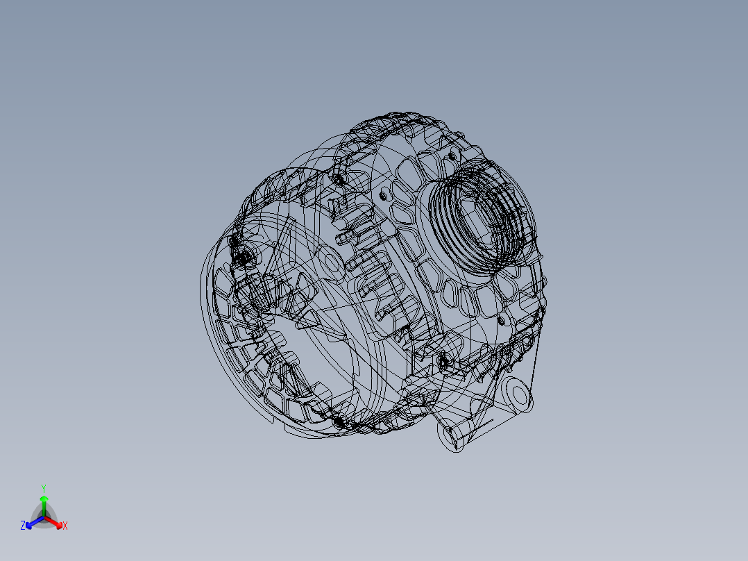 交流发电机正等轴测图