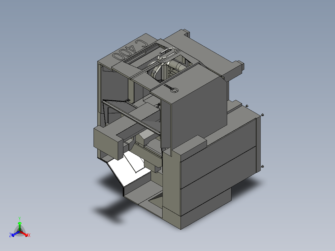 五轴加工中心11正等轴测图