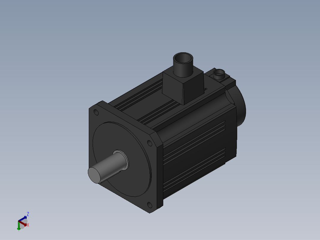 三菱HF-SP152BK伺服电机正等轴测图