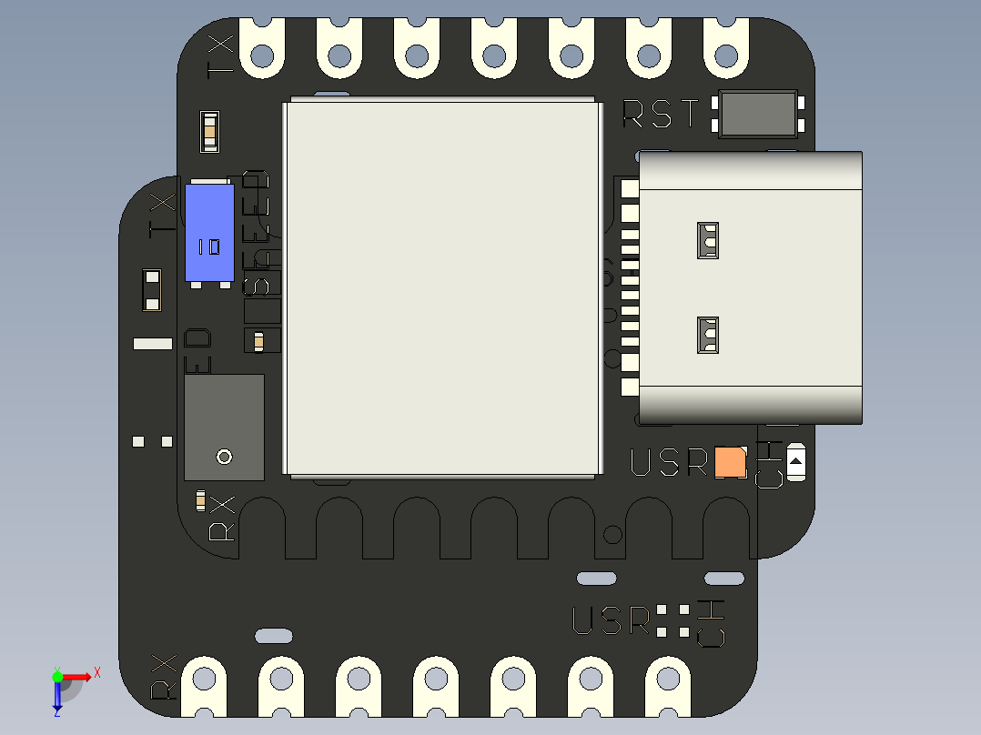 Nrf52840开发板俯视图