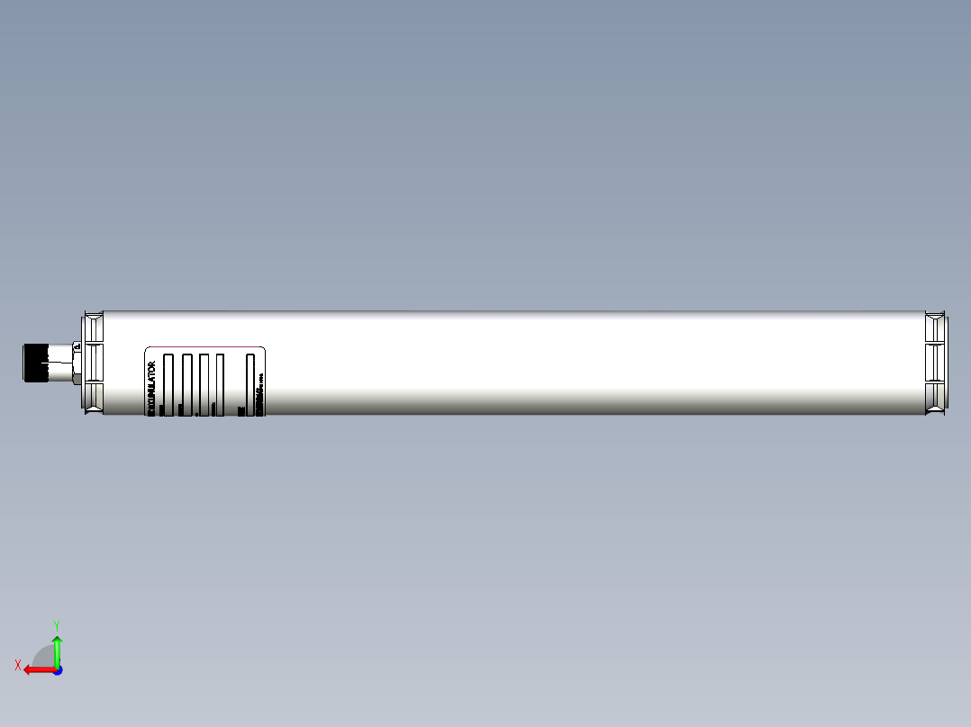 活塞蓄能器后视图