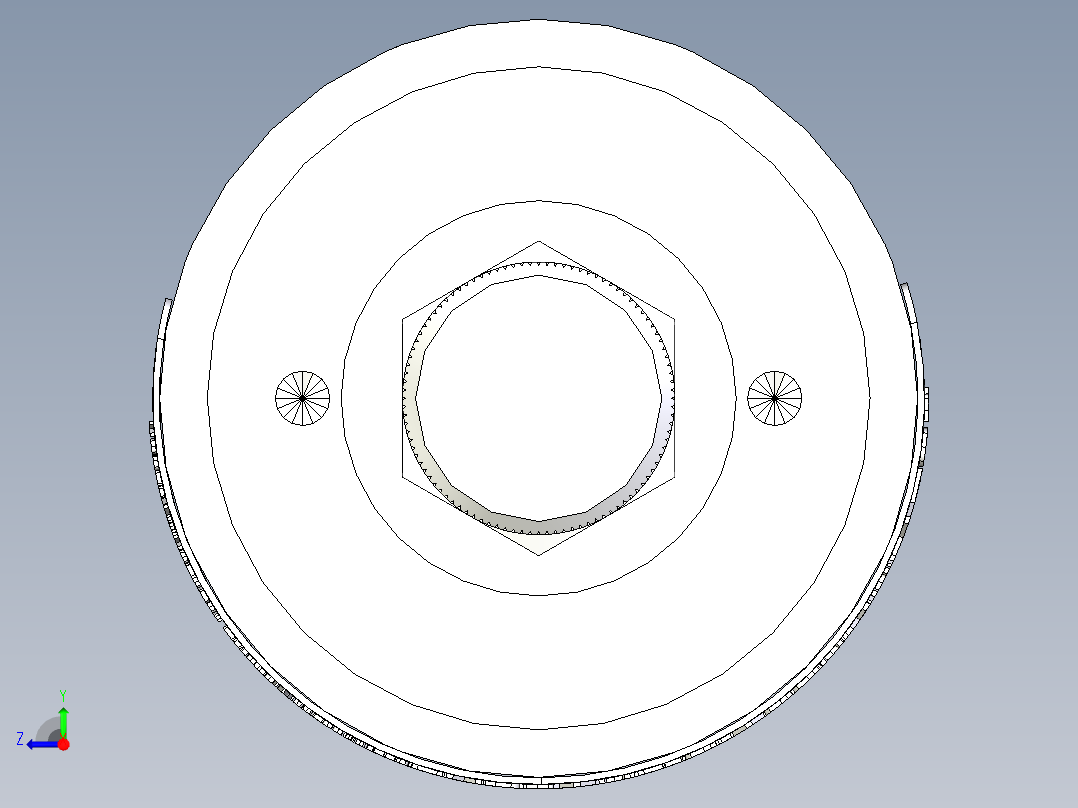 活塞蓄能器右视图
