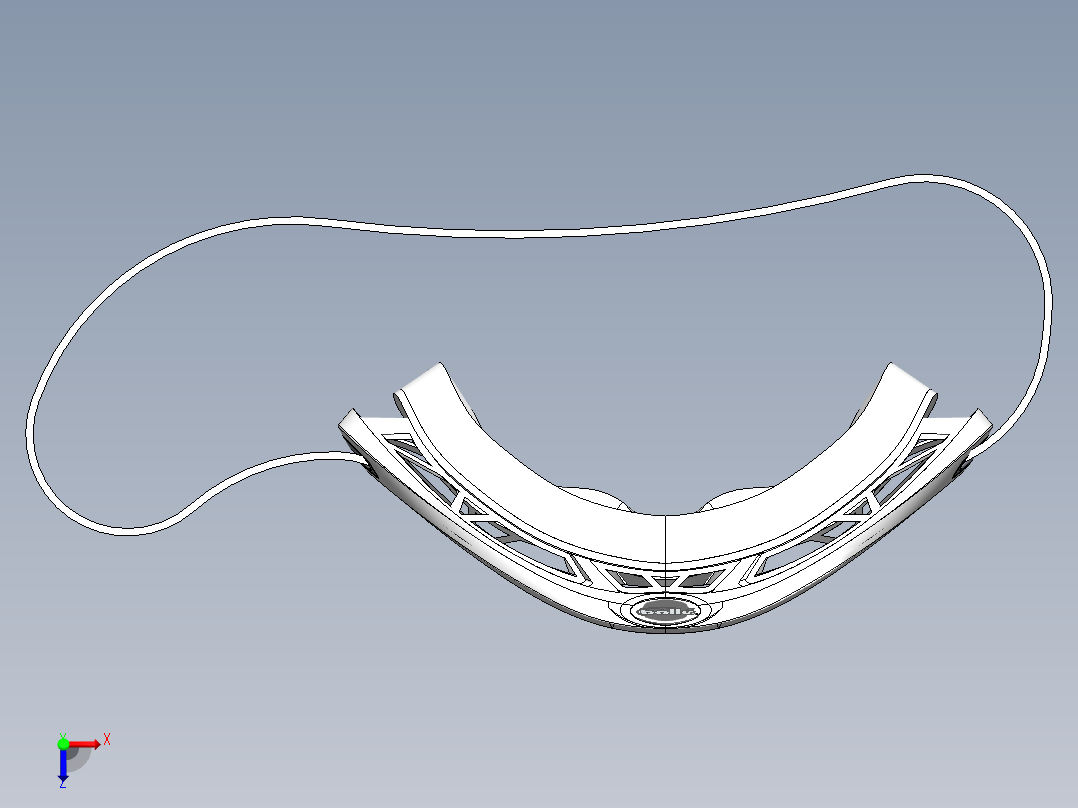 雪镜滑雪面罩俯视图