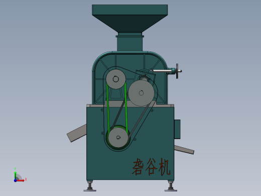水稻脱壳机（胶辊砻谷机）663173前视缩略图
