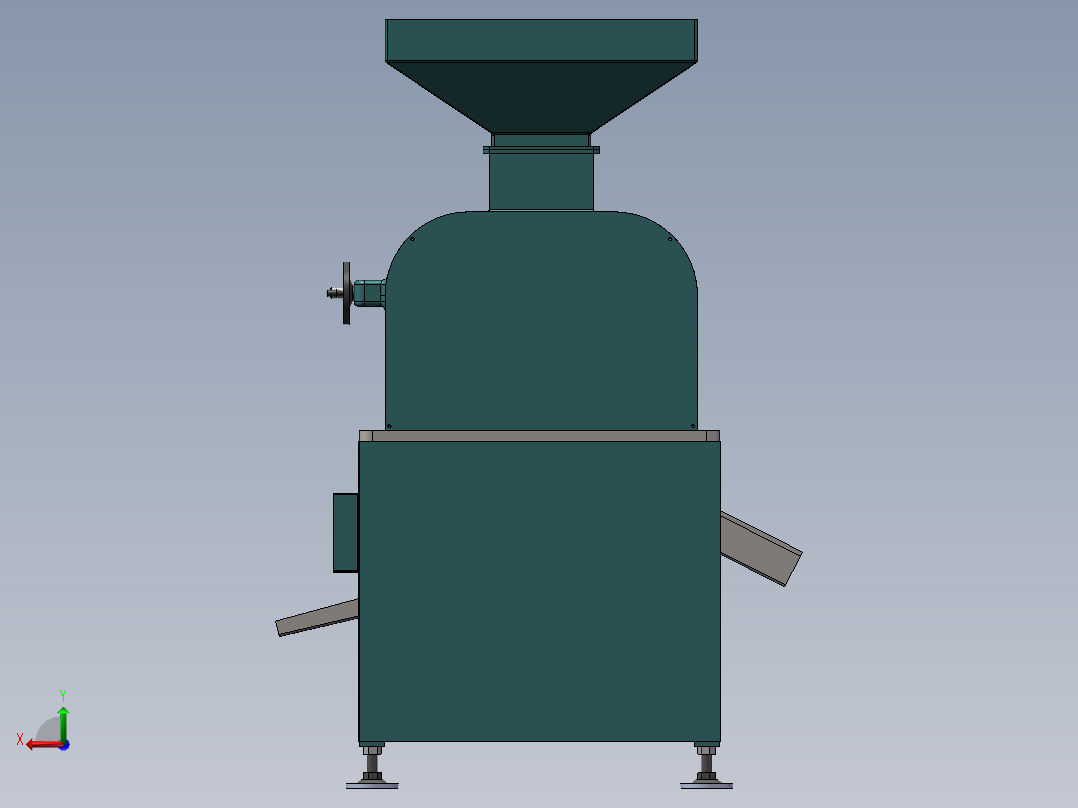 水稻脱壳机（胶辊砻谷机）663173后视图