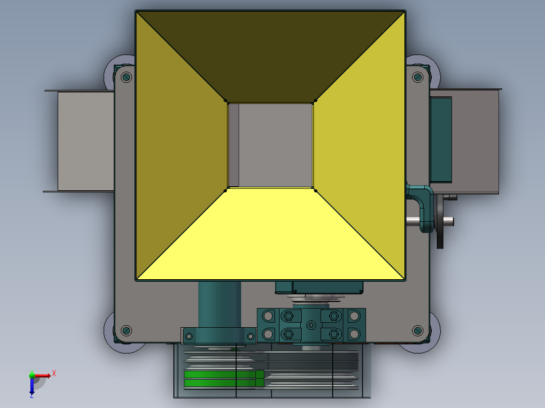 水稻脱壳机（胶辊砻谷机）663173俯视图