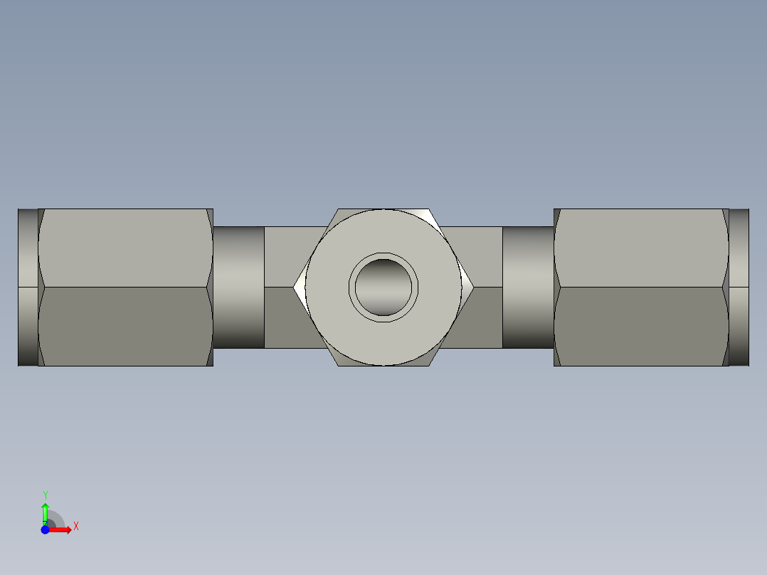 卡套式工业通用硬管接头4_jbu-s前视图