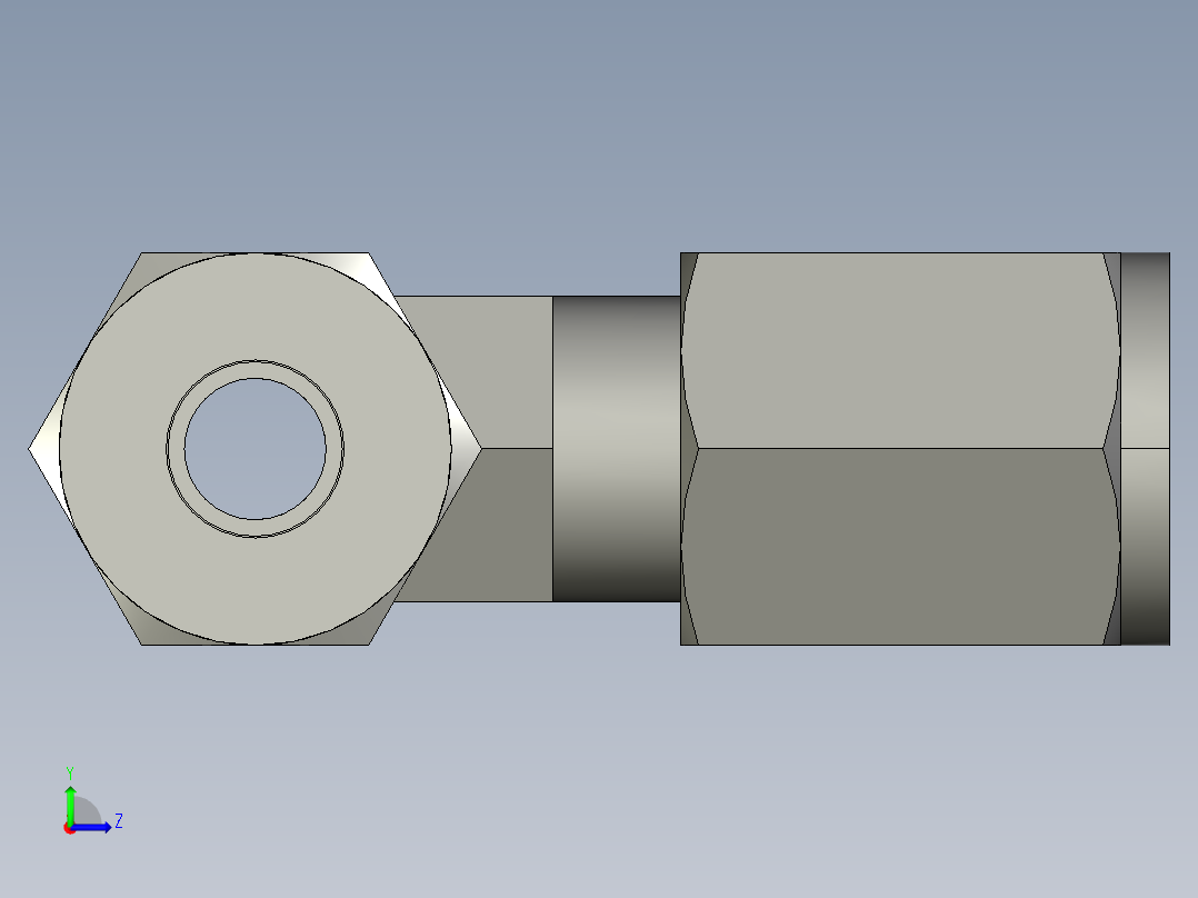 卡套式工业通用硬管接头4_jbu-s左视图