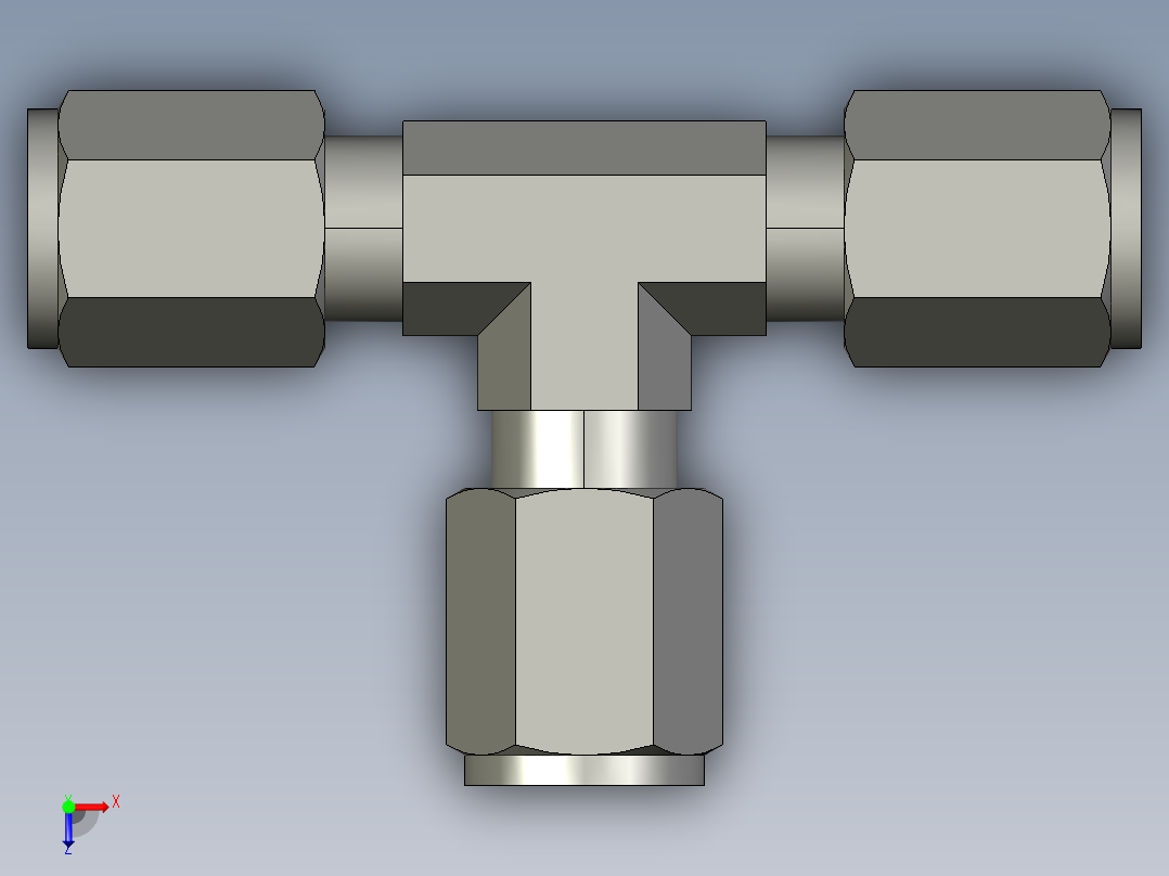 卡套式工业通用硬管接头4_jbu-s俯视图