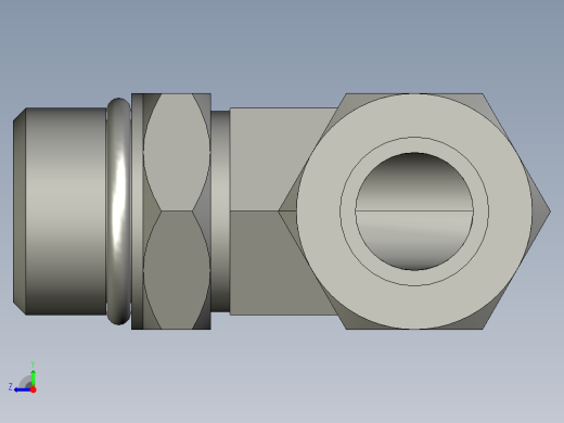 卡套式工业通用硬管接头10_c5bu-s右视缩略图