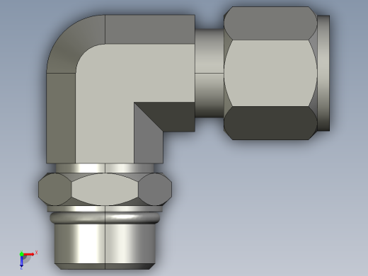 卡套式工业通用硬管接头10_c5bu-s俯视缩略图