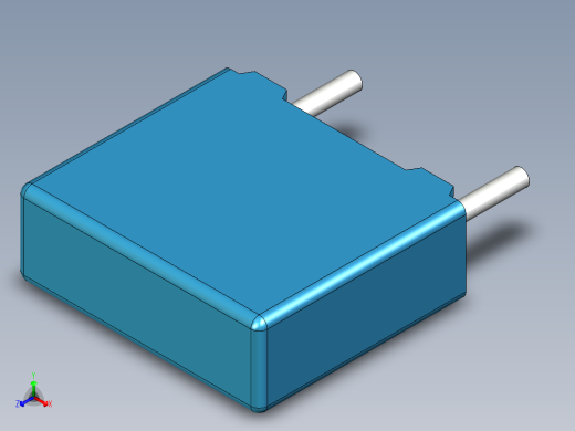 无源元件封装-CAP_BOX_7.3x2.5x6.5_BL正等轴测缩略图