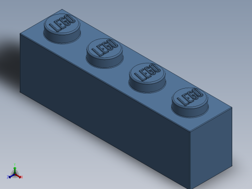 乐高套装 4421基本积木-4163696 - 3010 Medium Blue Brick 1 x 4.SLDPRT