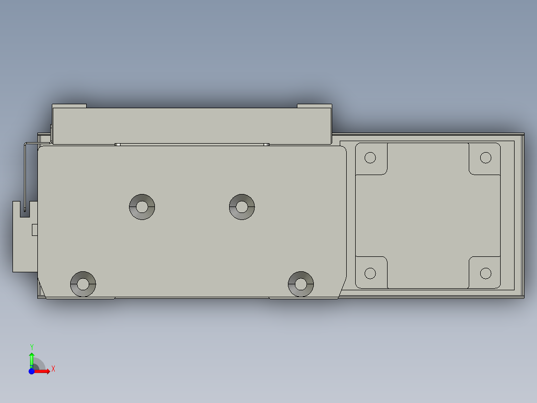 直线模组LHC17-S750-R设计图纸前视图