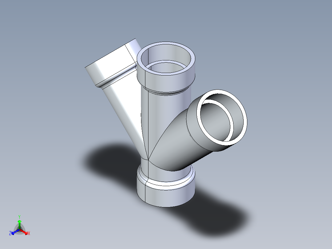 船舶管路系统S7_SeaDrainPLUS_DoubleWye-SxSxSxS_37E163501_1-1-2in Sea Drain Plus - Double Wye - SxSxSxS主视图