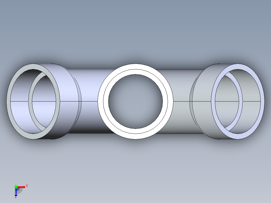 船舶管路系统S7_SeaDrainPLUS_DoubleWye-SxSxSxS_37E163501_1-1-2in Sea Drain Plus - Double Wye - SxSxSxS俯视图