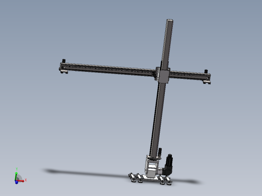 齿轮齿条龙门机器人3d图纸 SW设计机械臂3D 5轴桁架机械手3d模型