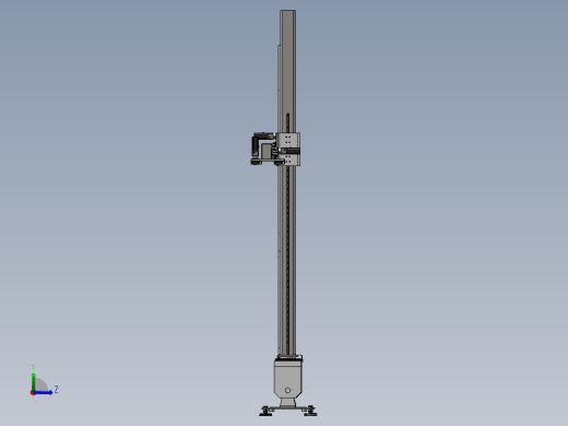 齿轮齿条龙门机器人3d图纸 SW设计机械臂3D 5轴桁架机械手3d模型左视缩略图