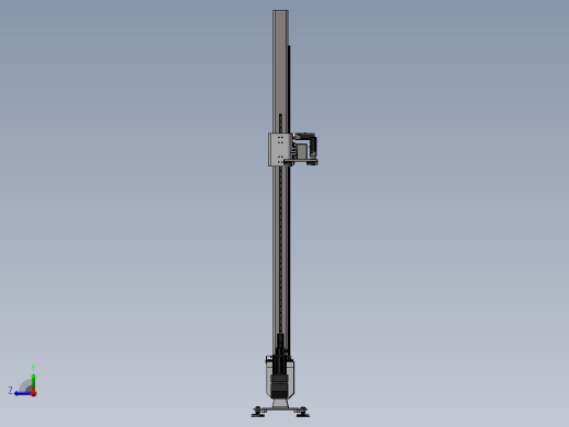 齿轮齿条龙门机器人3d图纸 SW设计机械臂3D 5轴桁架机械手3d模型右视缩略图
