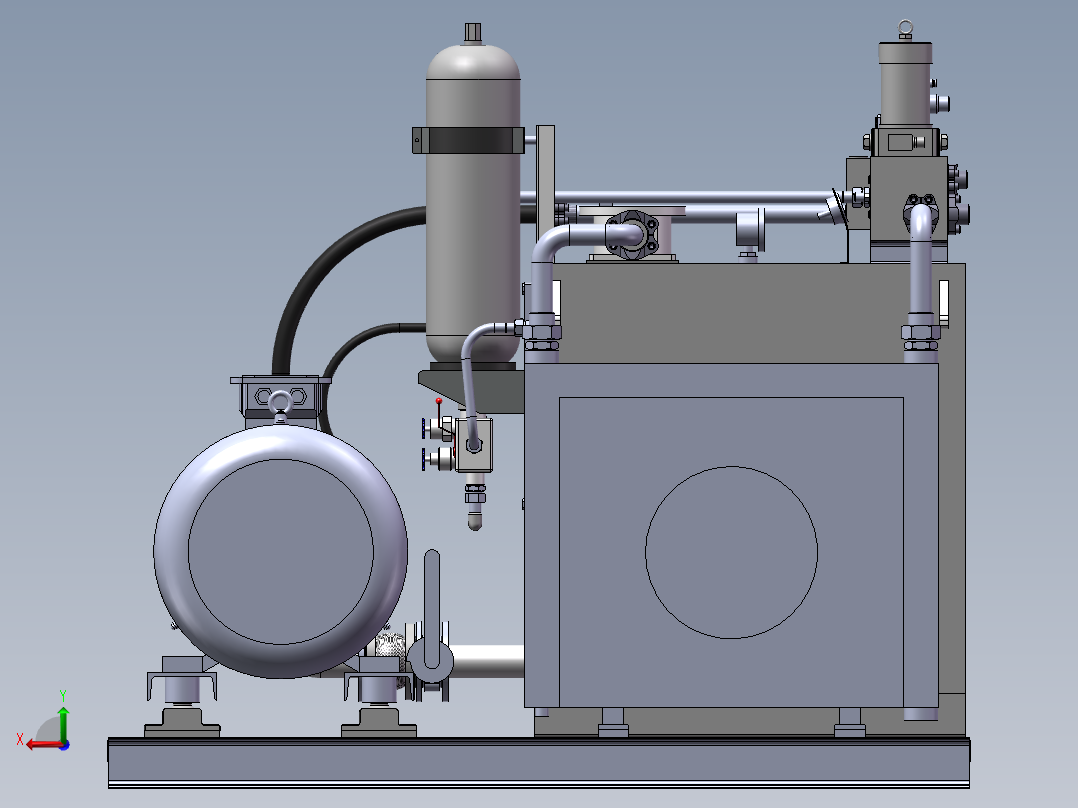 车厢焊接流水线液压泵源后视图