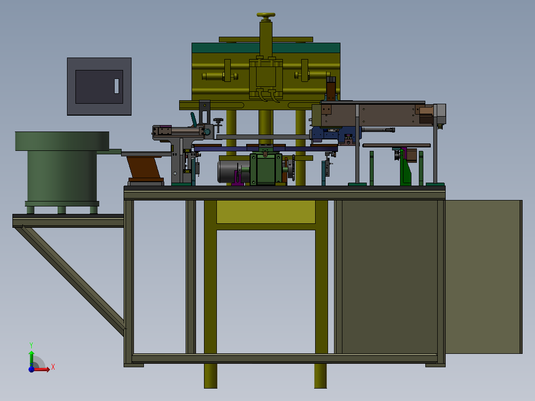 自动丝印机前视图