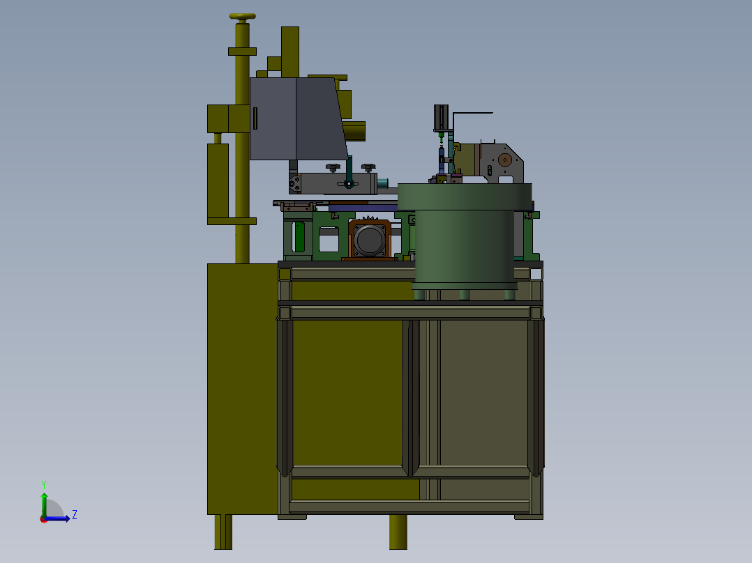 自动丝印机左视图