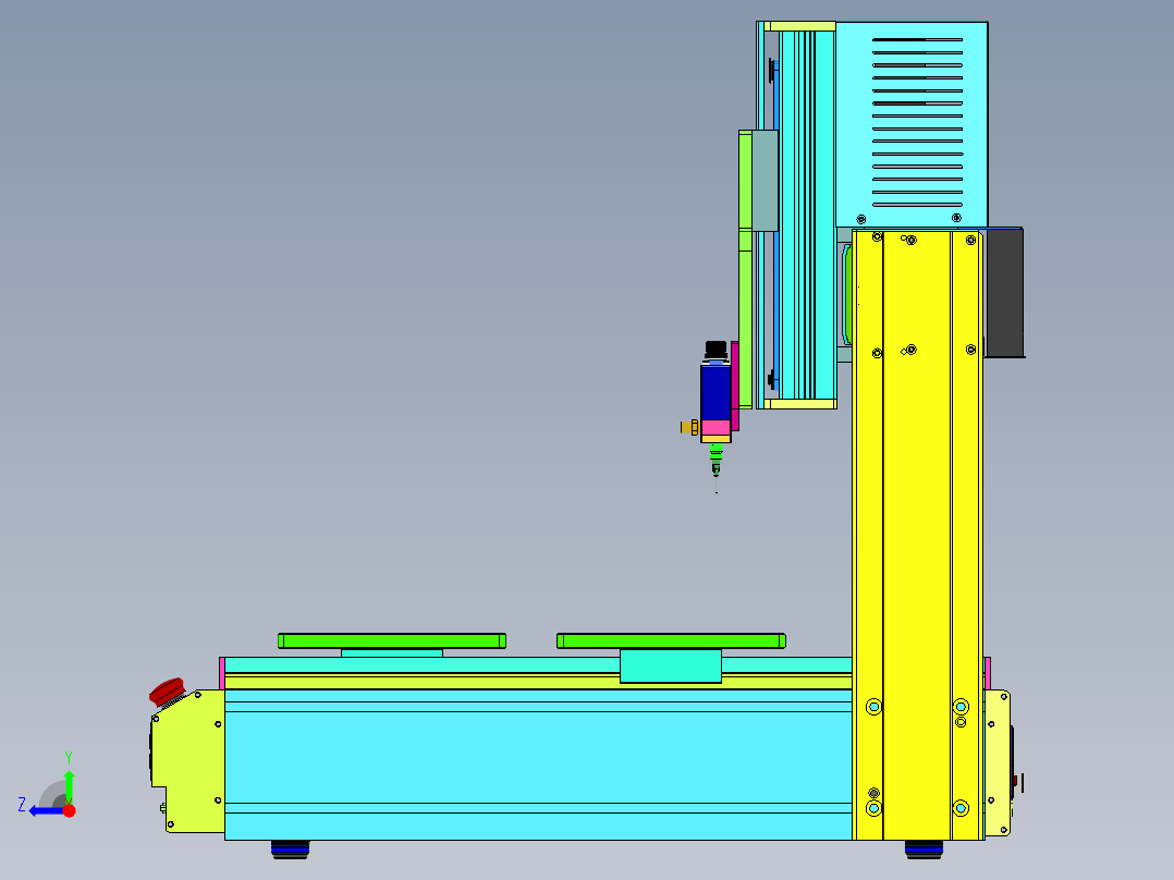 双型点胶机右视图