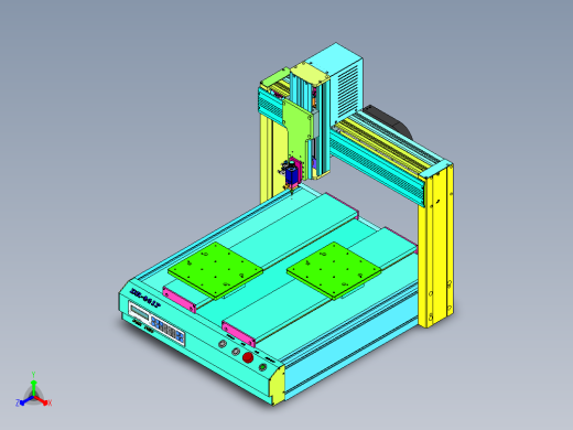 双型点胶机正等轴测缩略图