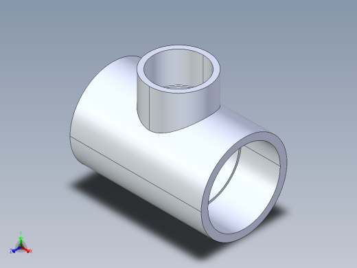 CPVC管件02-Sch80_ReducingTee_SxSxS_9801-338_3.5in x 2in正等轴测缩略图