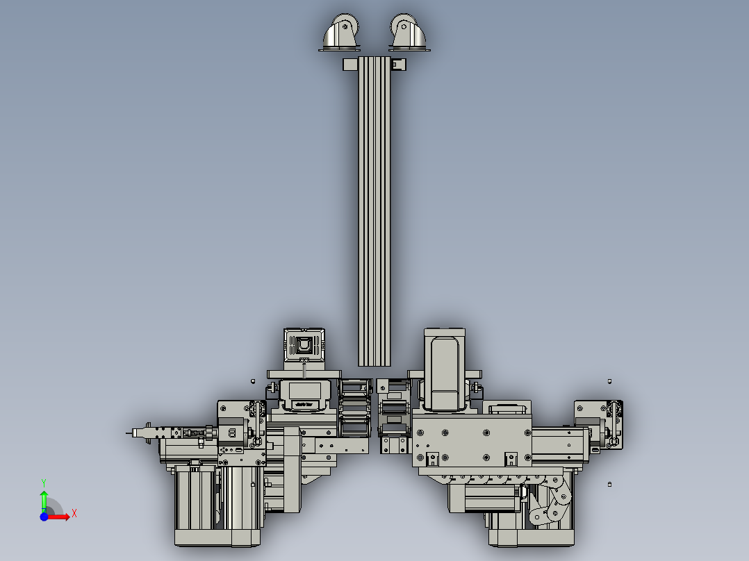 双头滑轨点焊机前视图