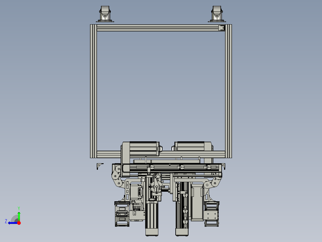 双头滑轨点焊机右视图