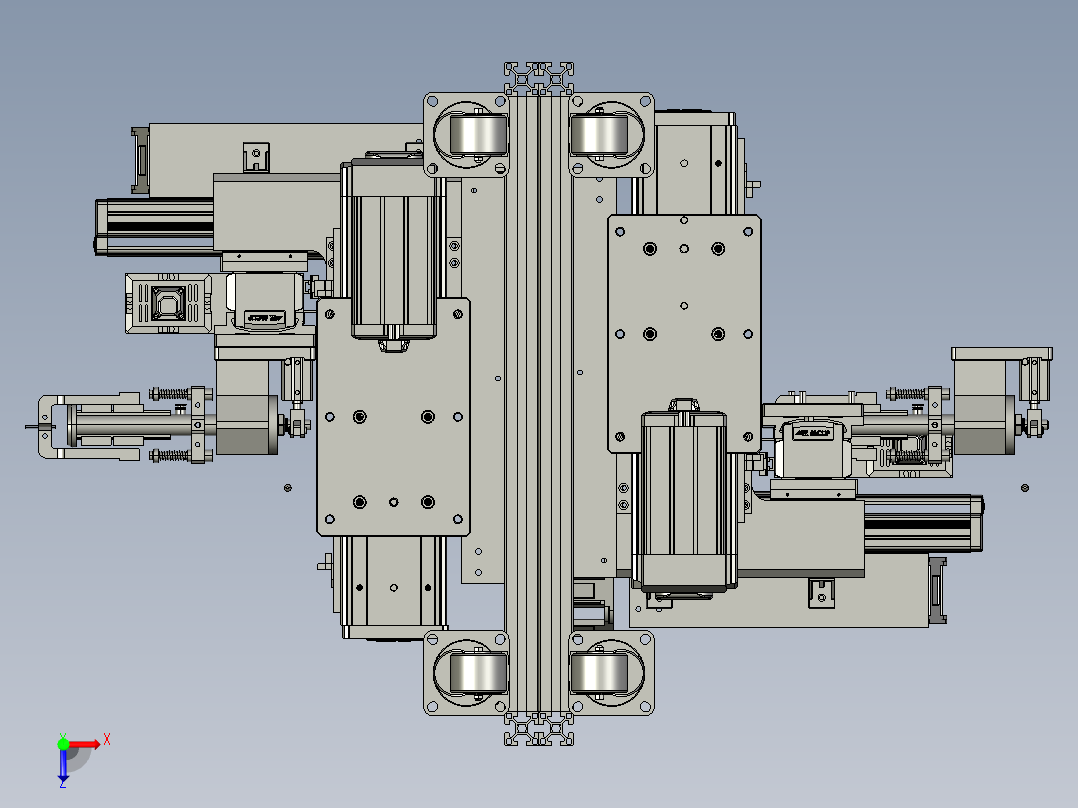 双头滑轨点焊机俯视图