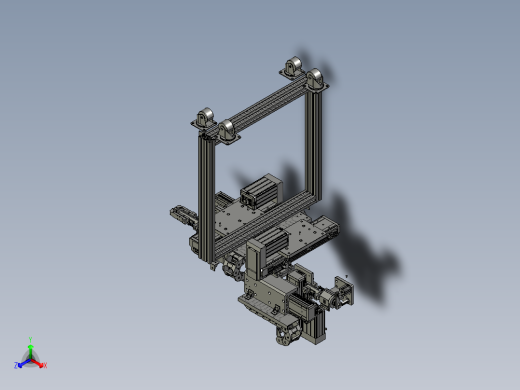 双头滑轨点焊机正等轴测缩略图