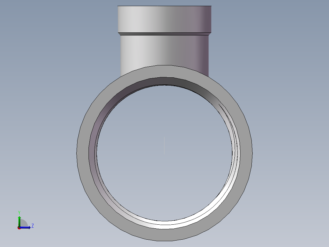 三通-异径 DN25-DN10左视图