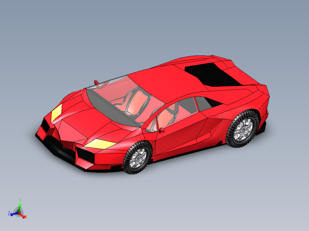 兰博基尼主视图