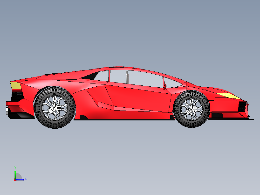 兰博基尼左视图