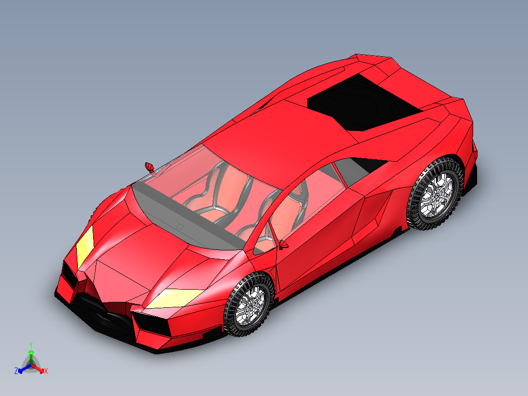 兰博基尼正等轴测图