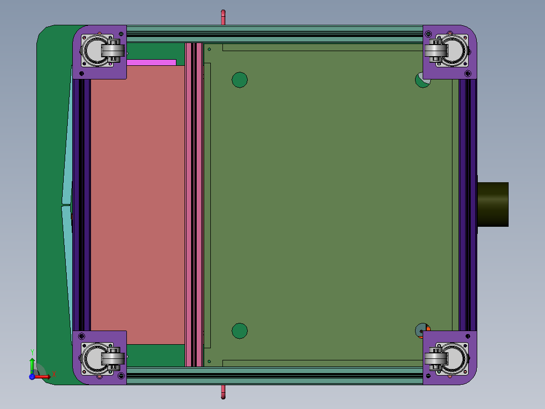 弧面擦拭机sw22可编辑前视图