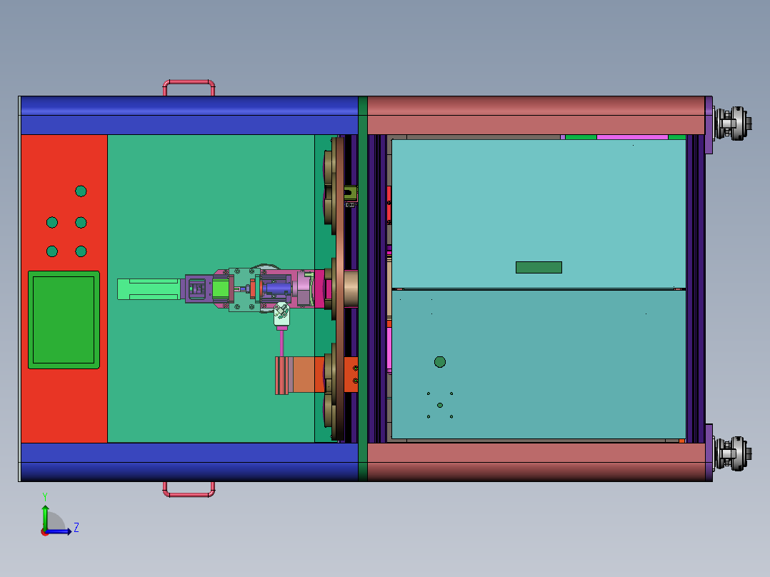 弧面擦拭机sw22可编辑左视图
