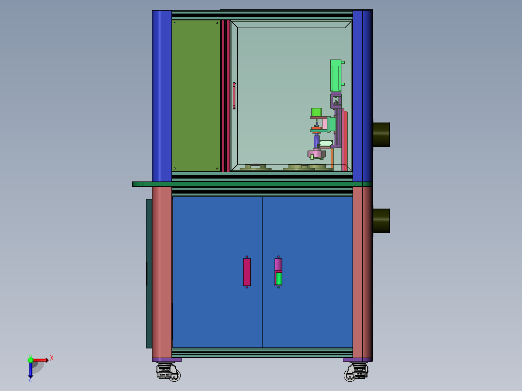 弧面擦拭机sw22可编辑俯视图