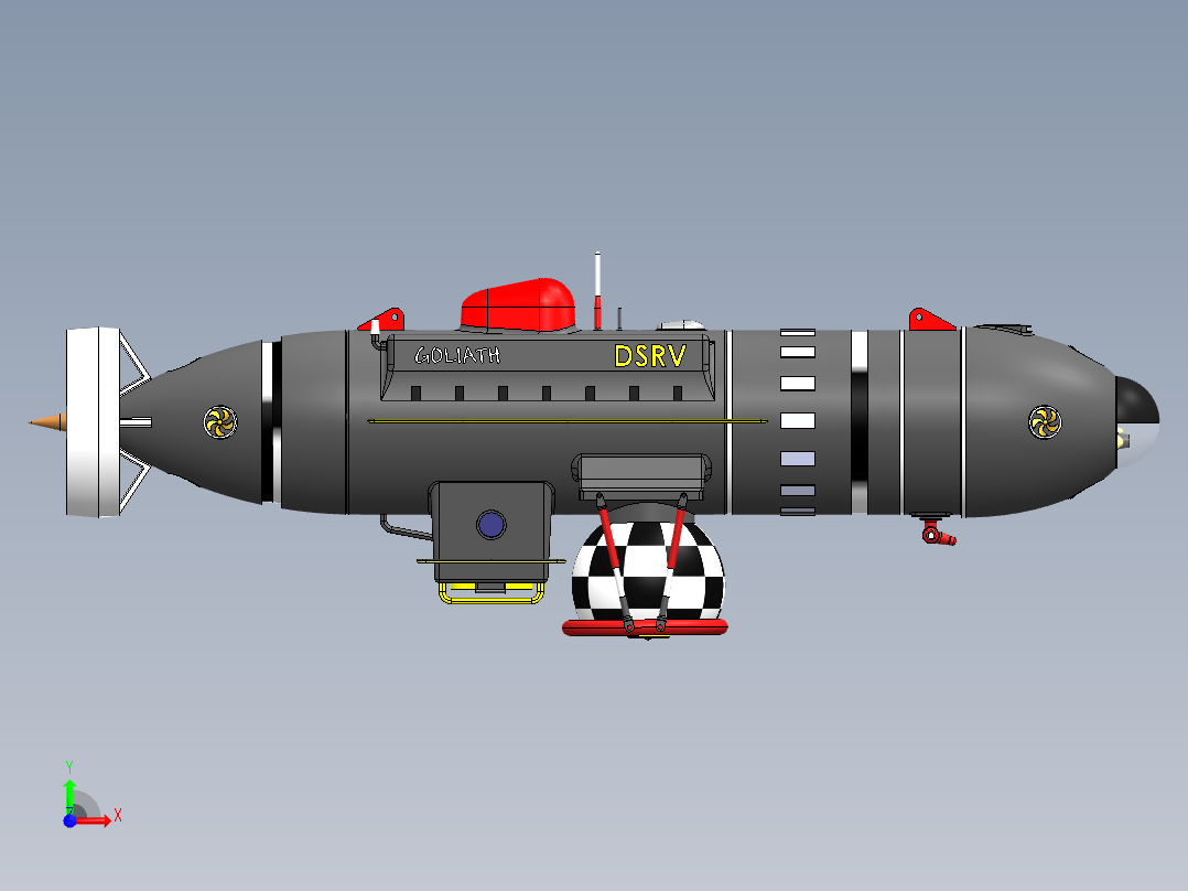 深潜救生艇前视图